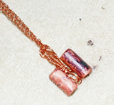 Copper Metal Clay and bracelet by Sherry Cordova
