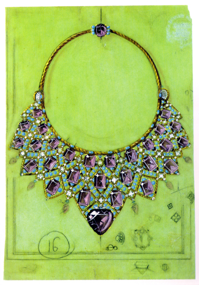 Cartier Rendering of Duchess of Windsor Bib Necklace