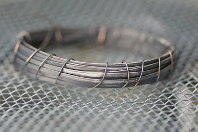 Recycled sterling silver, flattened and annealed for the second time