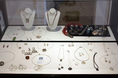 Display case full of my work; the night of the artists reception
