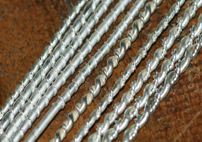 Fine silver twisted wire components