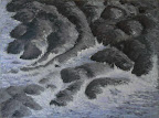 Felsenküste, olio e gesso su tela, 80 x 60 cm 2008