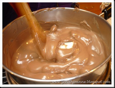 First, melt the chocolate.