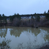 Sediment ponds are required for landfills. Where ponds have aboveground embankments, the embankments must be kept clear of trees to prevent root tunnels.