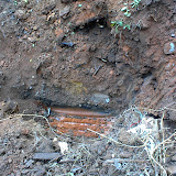Exposed soils for testing during a Phase II EA Exposed soils for testing during a Phase II EA