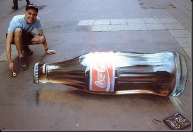 SidewalkArt-Chalk-CocaColabottle-Ju