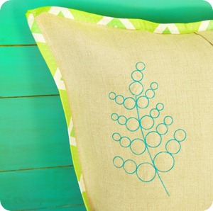 fern on pillow