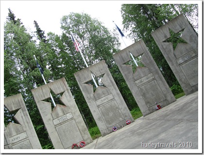 Alaska Veterans Memorial on Parks Highway, 147 miles north of Anchorage