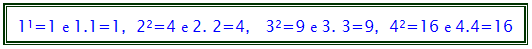  tabela com números 
multiplicando e potências básicas