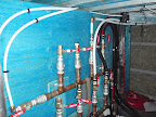 The manifold system to distribute the heated glycol around the ship. Although this looks complicated it lets us isolate any problem areas really quickly and it's saved my butt a few times already from wasting too much glycol.