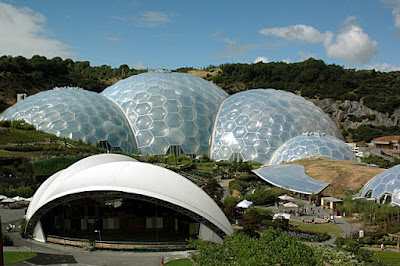 The massive Domes of the Eden Project at Cornwall, UK.