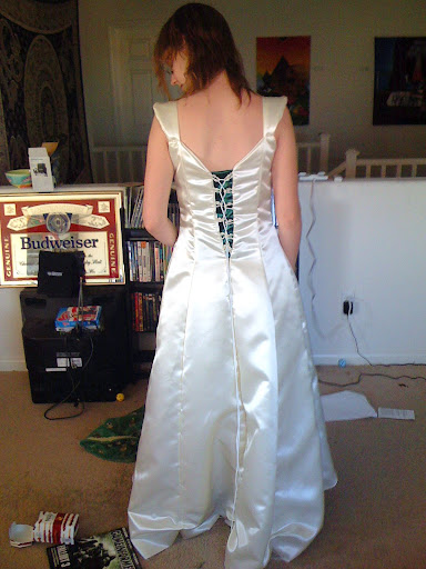 Top Bridal Gown Back View