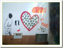 parede riscada grafitti