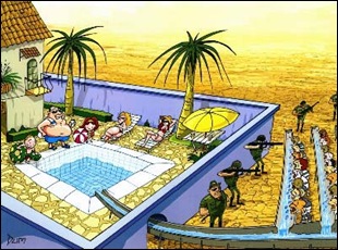 ecocartoon escassez de água