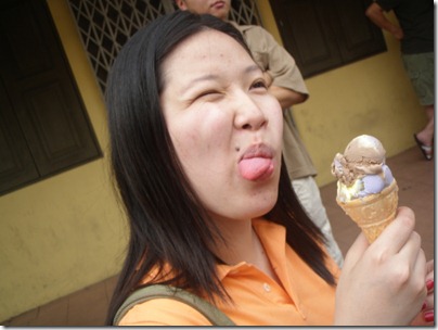 with an ice-cream treat, Ms. Manager is the happy-go-lucky kid again