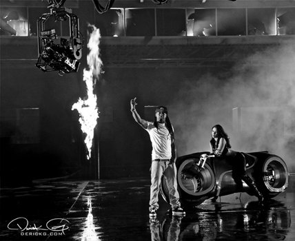 Foto do Lil Wayne gravando o clipe Fire Flame (Remix) Foto do Lil Wayne gravando o clipe Fire Flame (Remix)