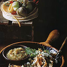 Chilaquiles with Turkey and Roasted Tomatillo Salsa