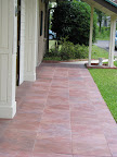 New tile at the front entrance to St. Andrew's