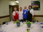 JoAnn Hodgson, Sally Duhon, Anita Luff, and Roxanne Myers just before the Daughters of the King Tea.