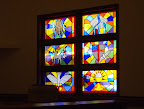 The east side stained glass windows.