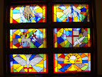 The east side stained glass windows.
