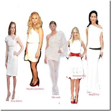 Celebrity white dresses