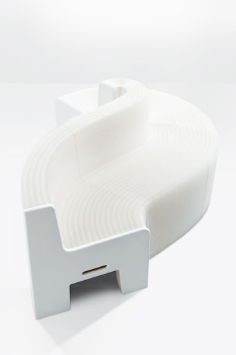 sofá flexible, extensible, de cartón reciclado