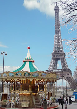 Carousel and Eiffel Tower