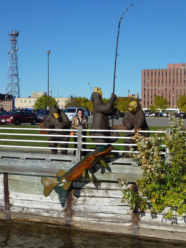 Street sculptures at Sault waterfront