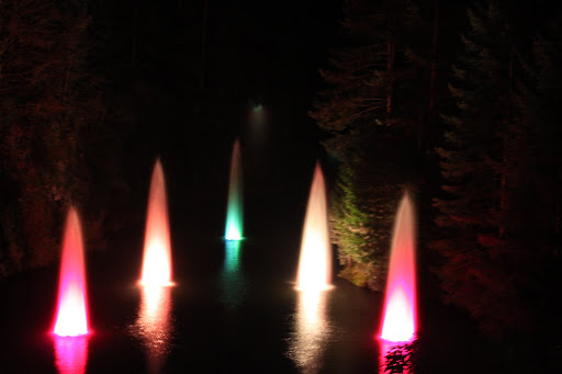 The Ross Fountain at night