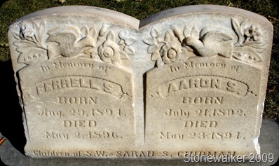 Ferrell and Aaron Chipman tombstones