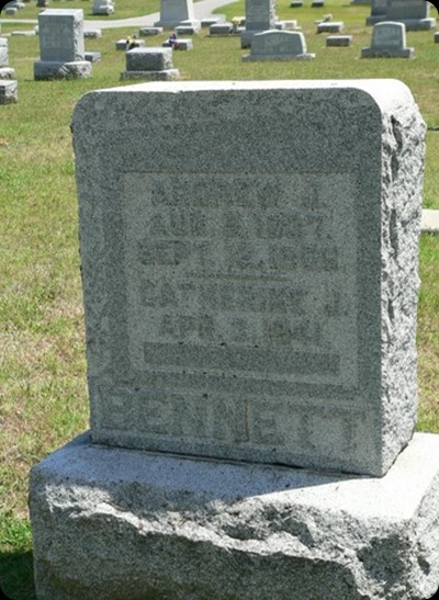 Andrew and Catherine Michaels Bennett Headstone Andrew and Catherine Michaels Bennett Headstone
