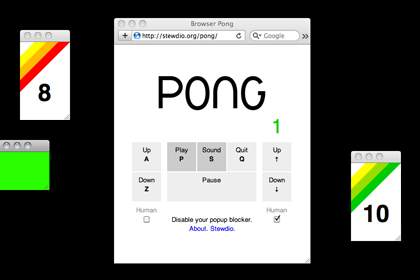 Browser Pong by Stewdio
