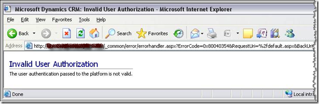 InvalidUserAuthorization InvalidUserAuthorization