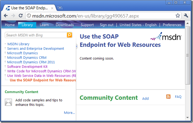 CRM2011 SOAP EndPoint Doc