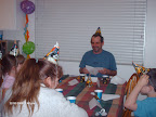 Terry going through all his birthday cards