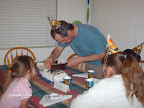 Butcher knife cake cutting...giving a sense of adventure to the table