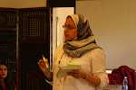 Hadil looking very focused