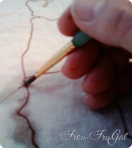 Painting Map onto Drop Cloth