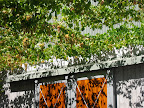 Grapes hang above the entrance to Paul Hobbs winery. Grapes hang above the entrance to Paul Hobbs winery.