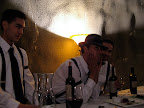 The boys from Ad Hoc pouring wines at Brown Estates for their roaring 20's party.