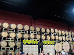 Barrels and auction board. Barrels and auction board.