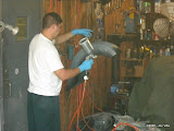 Spraying the fenders