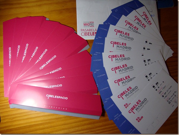 Entradas Showroom y Cibeles desfiles