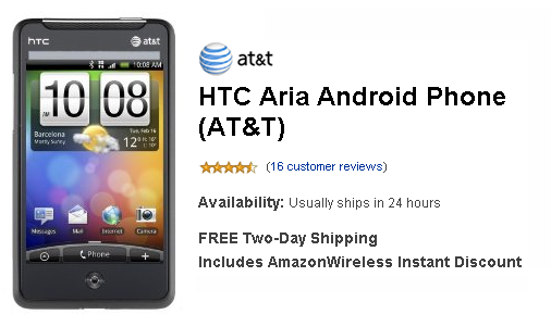 HTC Aria Android Phone HTC Aria Android Phone