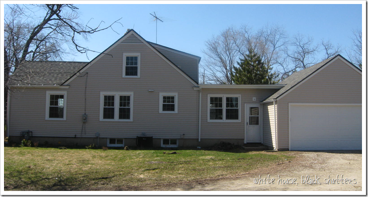 curb appeal before and imaginary after white house black shutters