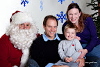 3/4 of the Littles with Santa