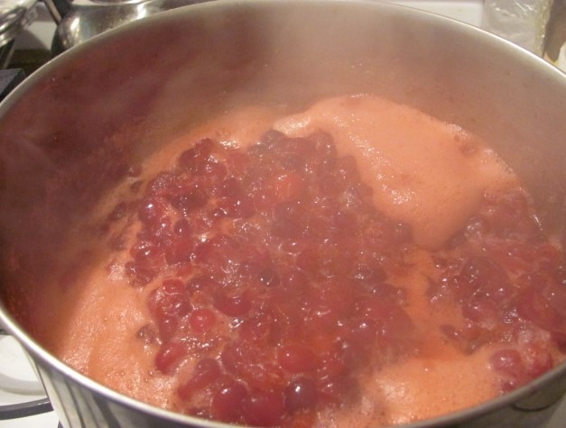 [Jellied cranberry sauce cooking foam in pan2[3].jpg]
