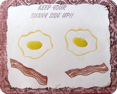 bacon and egg sunnyside up card