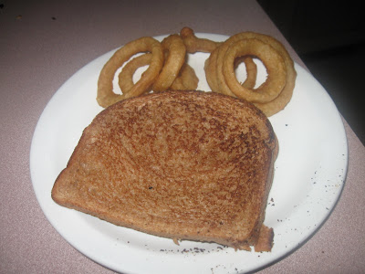 Grilled Cheese and onion rings